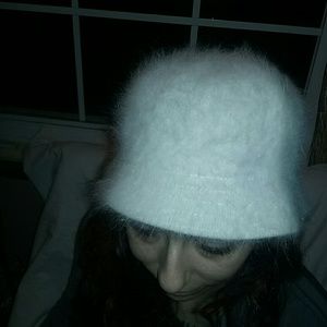 Angora woman's stylish hat